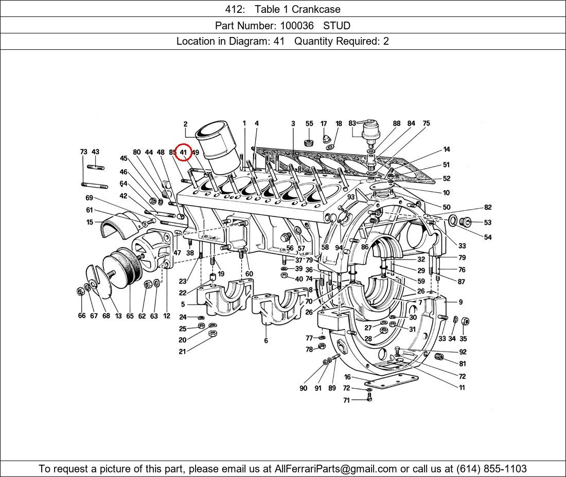 Ferrari Part 100036