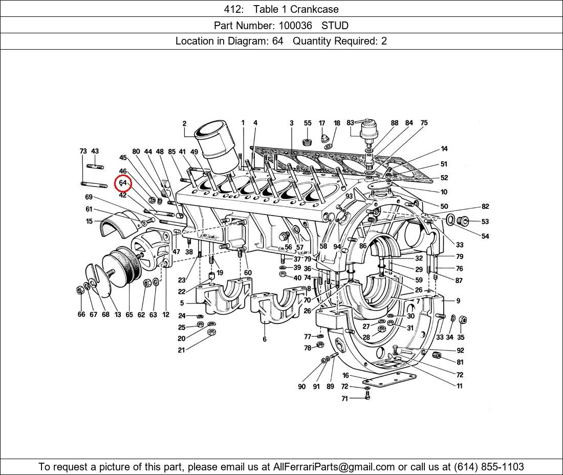 Ferrari Part 100036