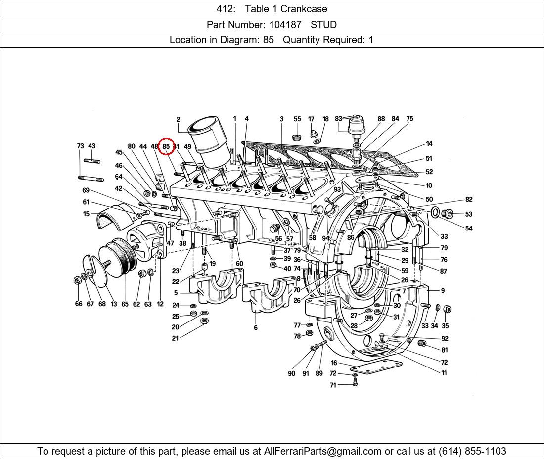 Ferrari Part 104187