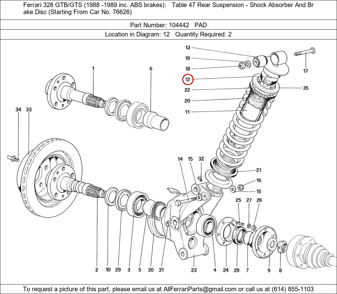 Ferrari Part 104442