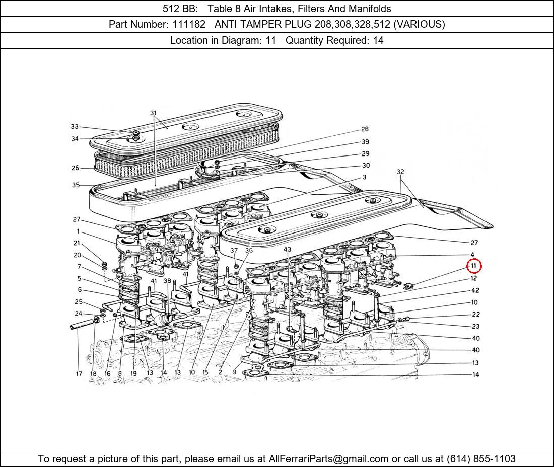 Ferrari Part 111182