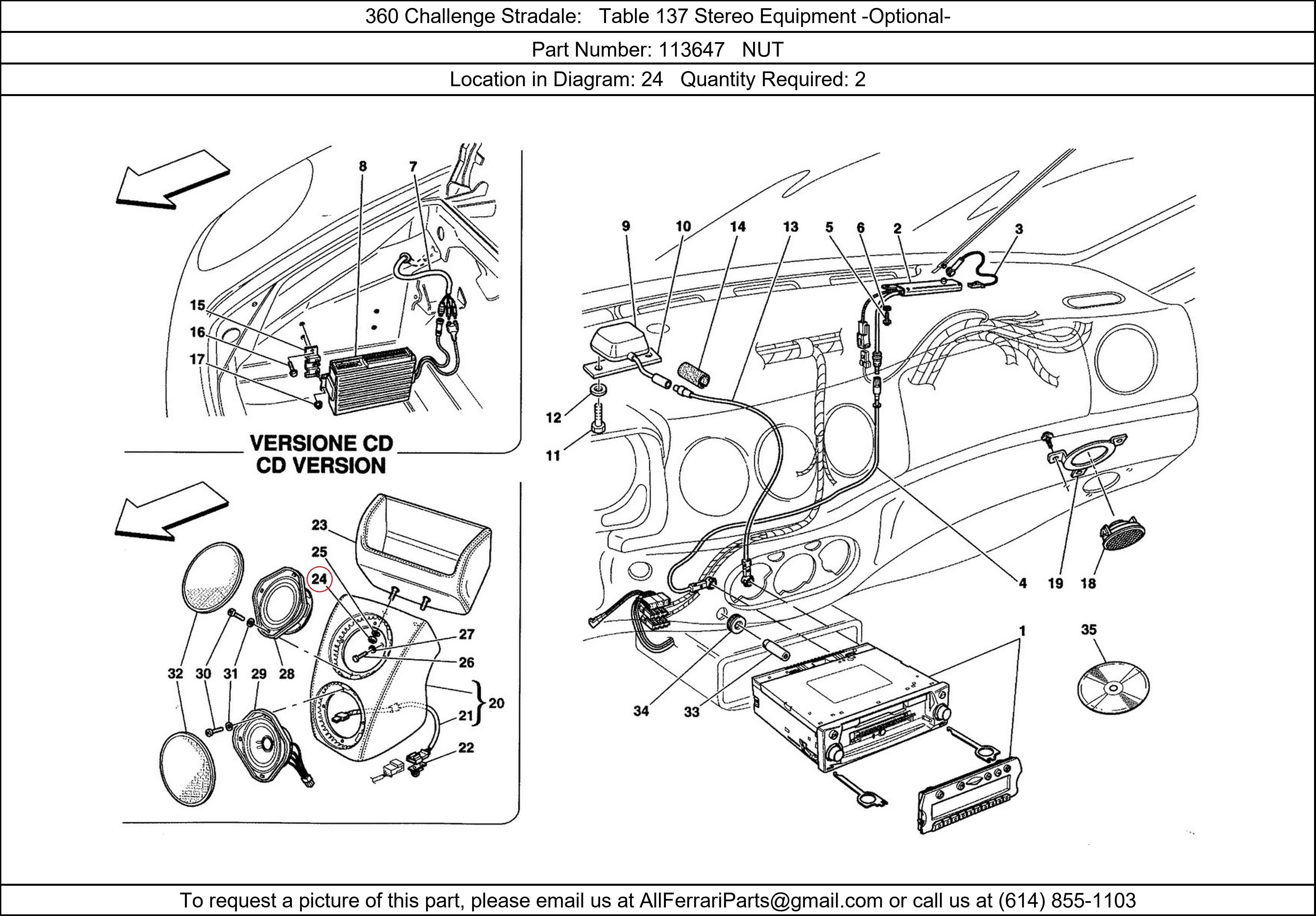 Ferrari Part 113647