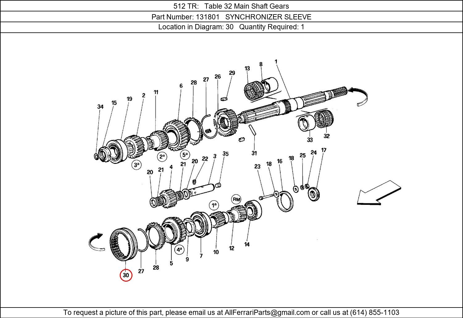 Ferrari Part 131801