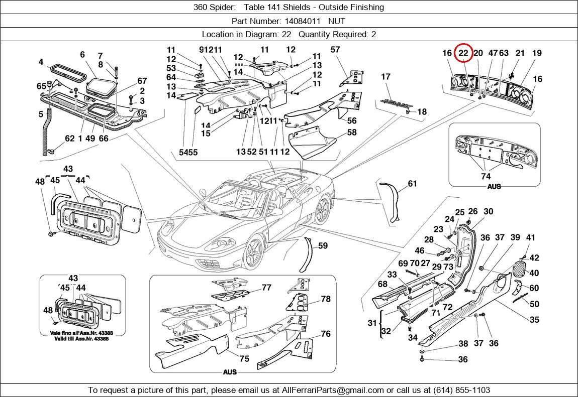 Ferrari Part 14084011