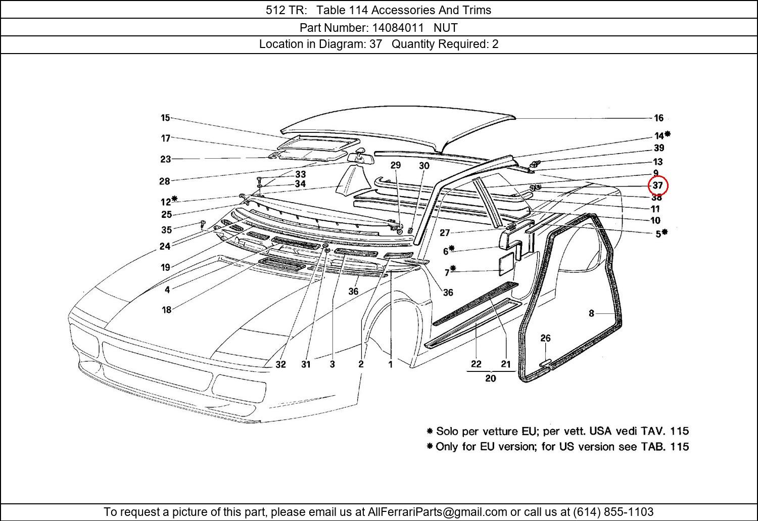 Ferrari Part 14084011