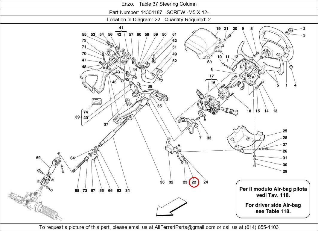 Ferrari Part 14304187