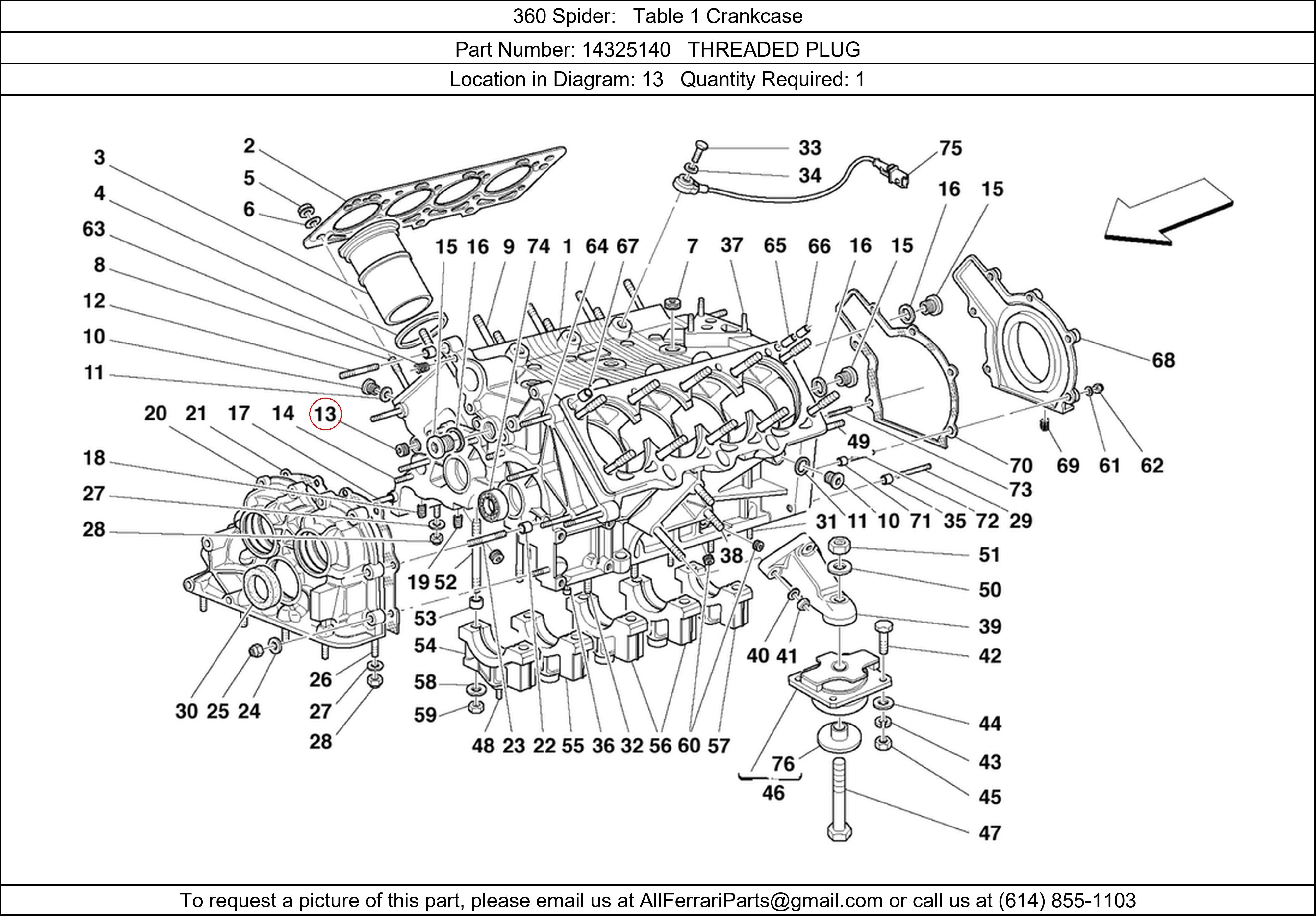 Ferrari Part 14325140