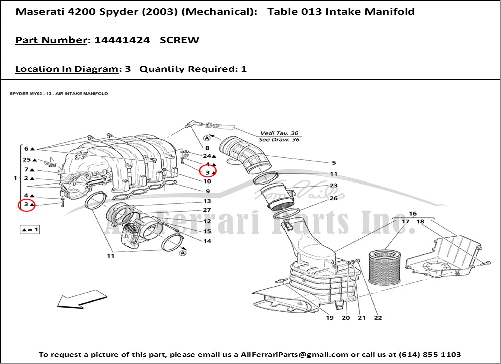 Ferrari Part 14441424