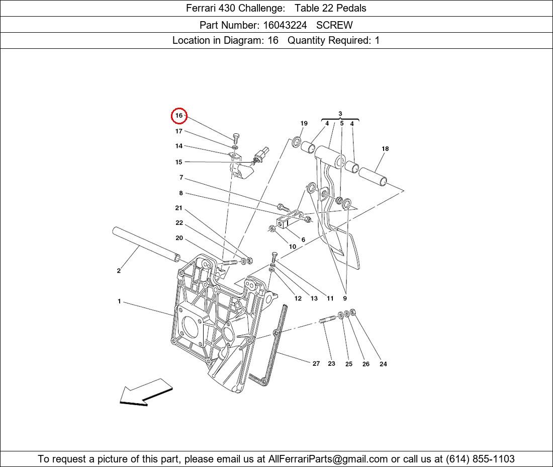 Ferrari Part 16043224