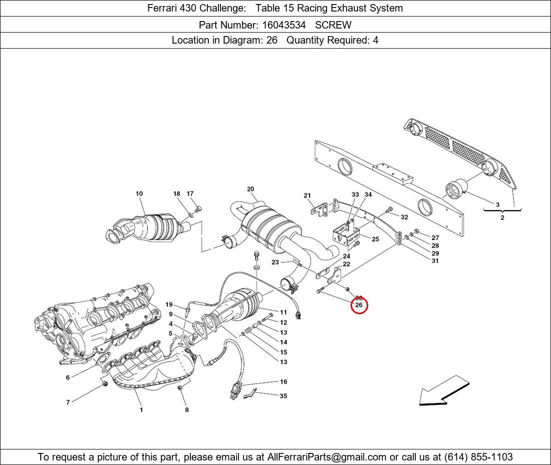 Ferrari Part 16043534