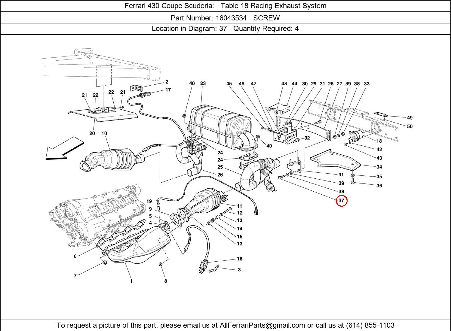 Ferrari Part 16043534