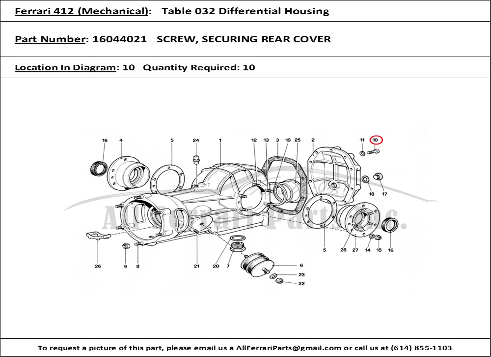 Ferrari Part 16044021