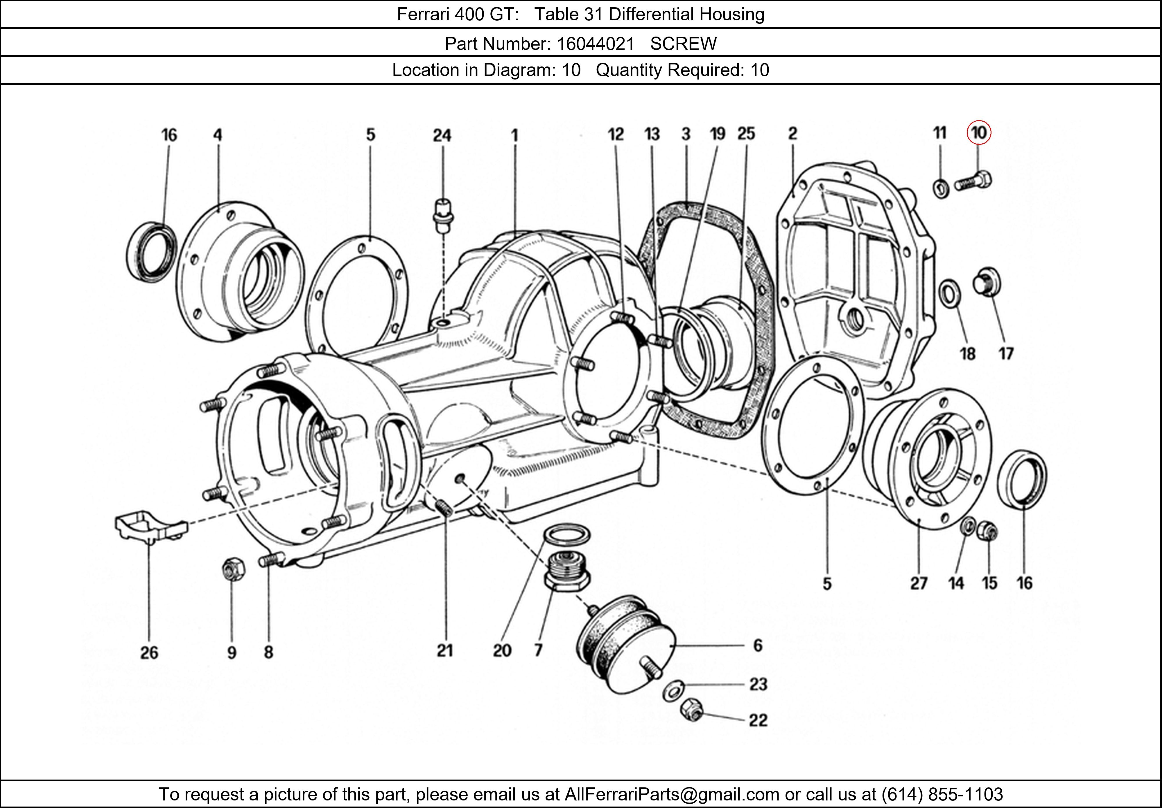 Ferrari Part 16044021