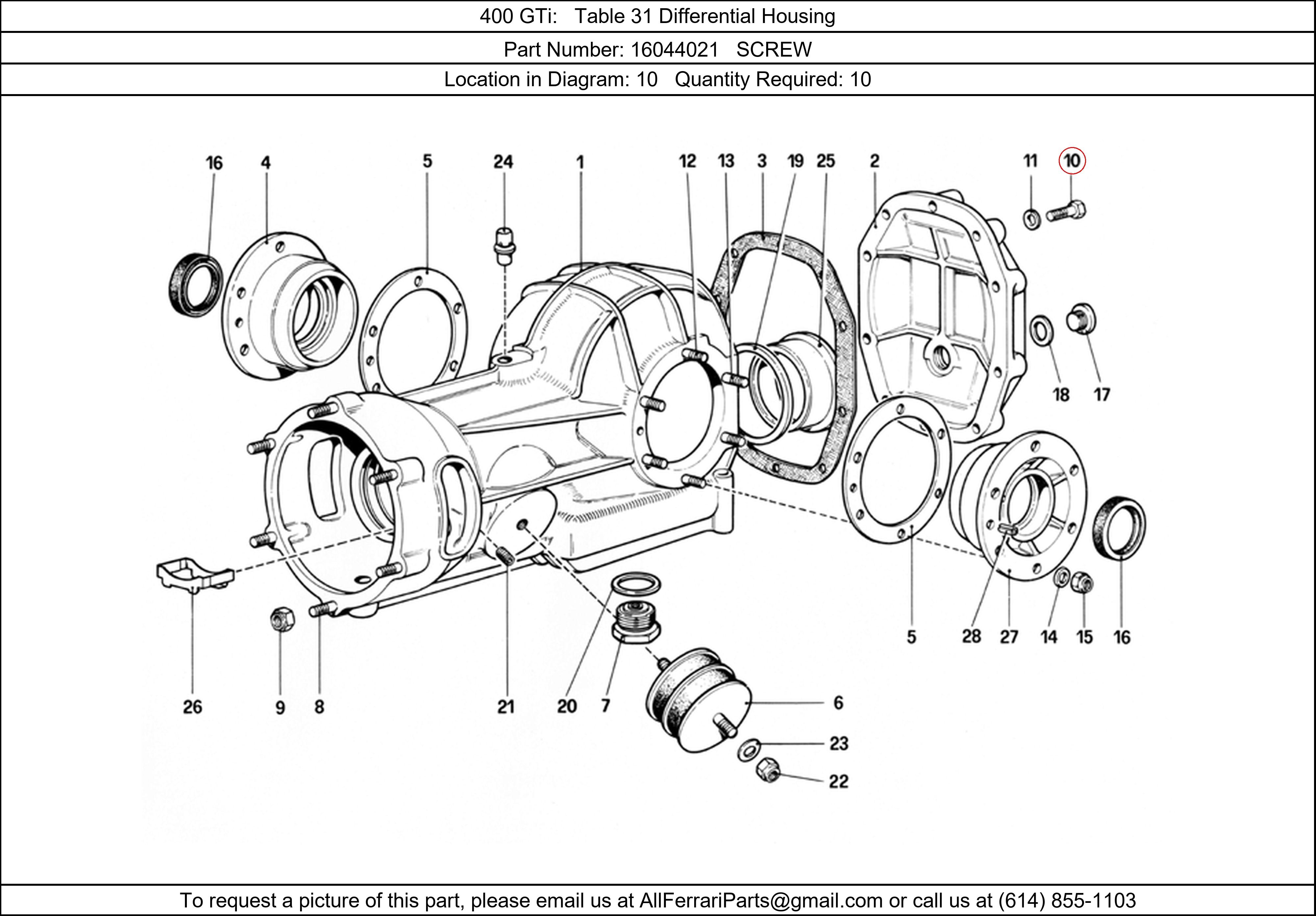 Ferrari Part 16044021