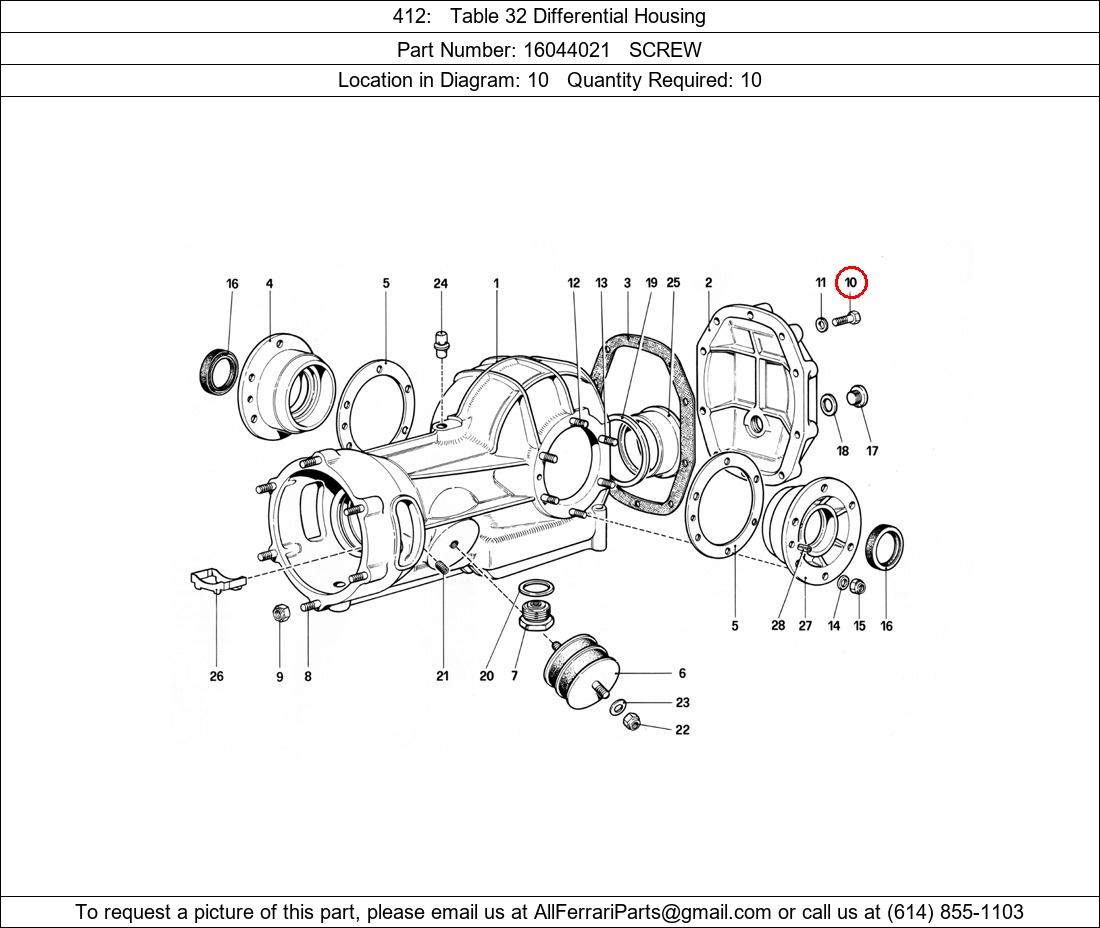 Ferrari Part 16044021