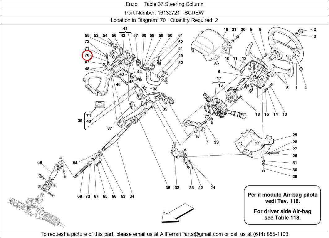 Ferrari Part 16132721
