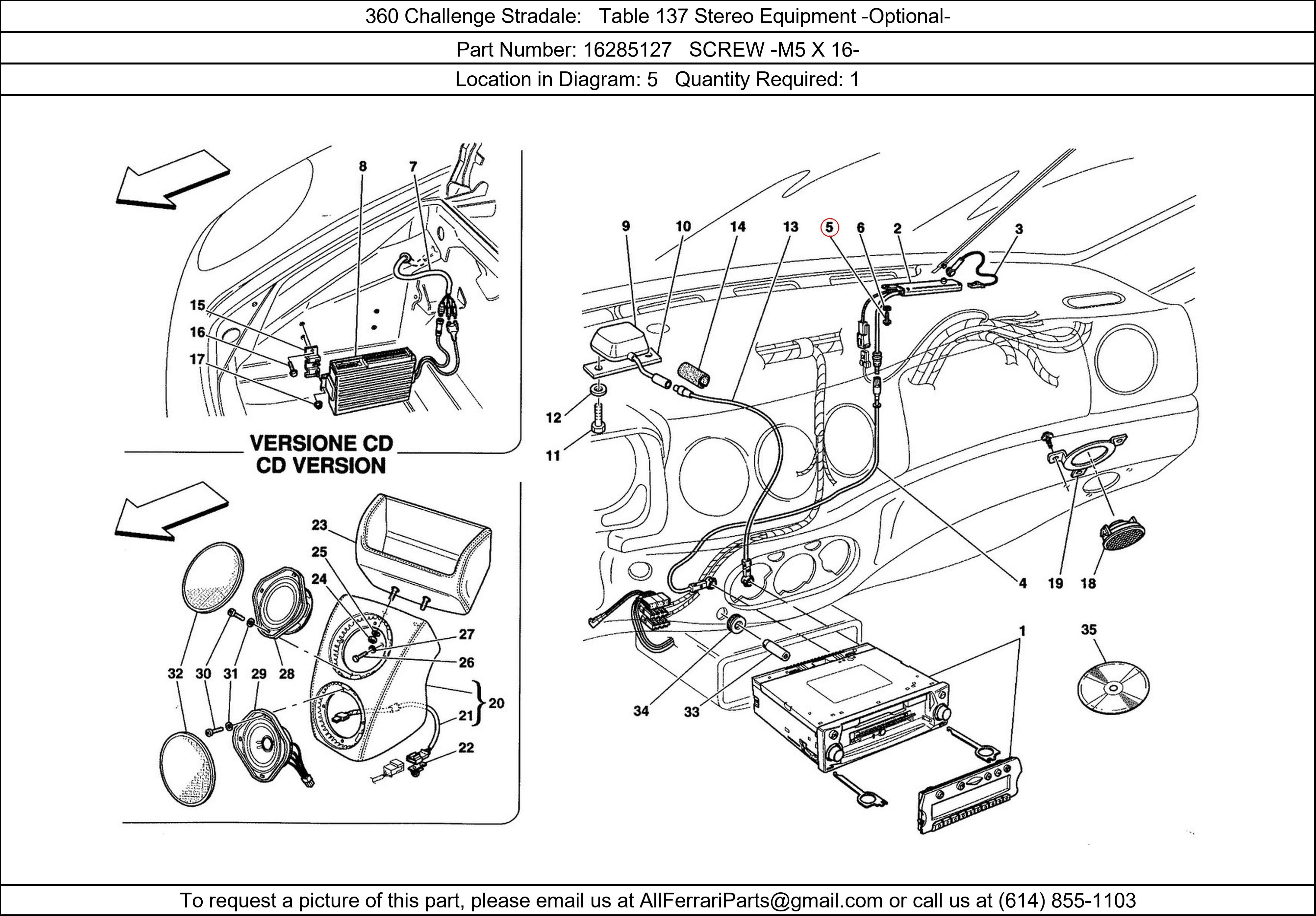 Ferrari Part 16285127