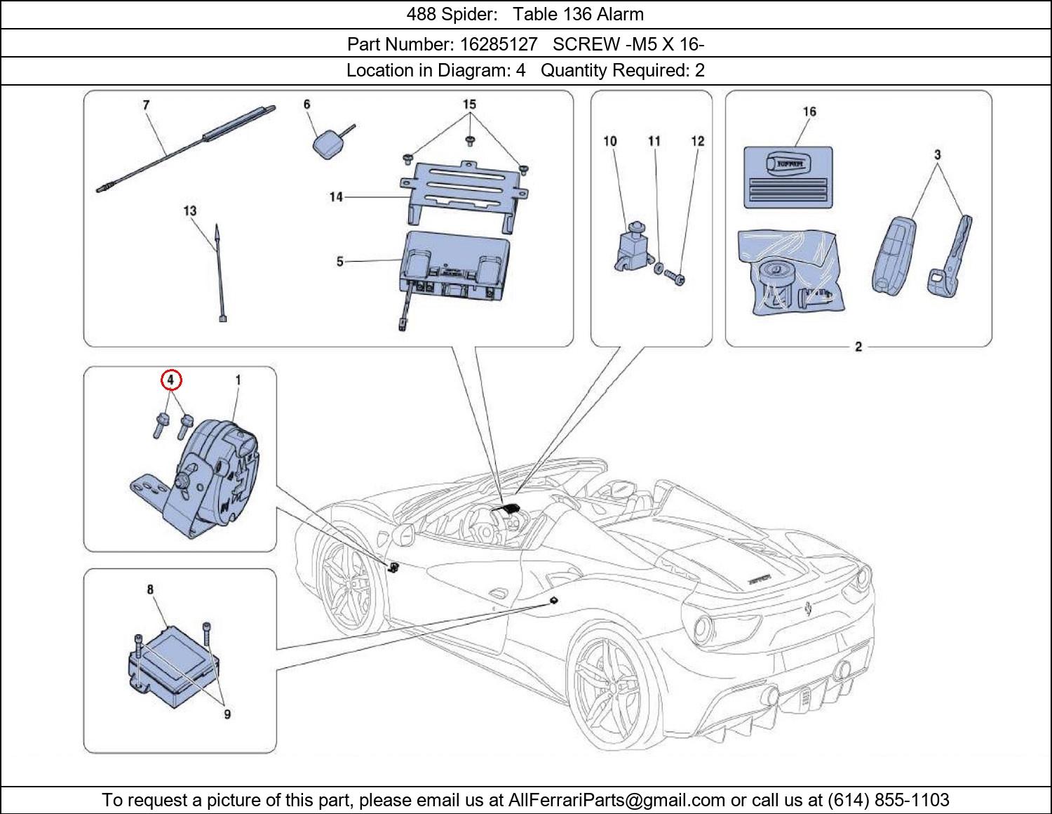 Ferrari Part 16285127