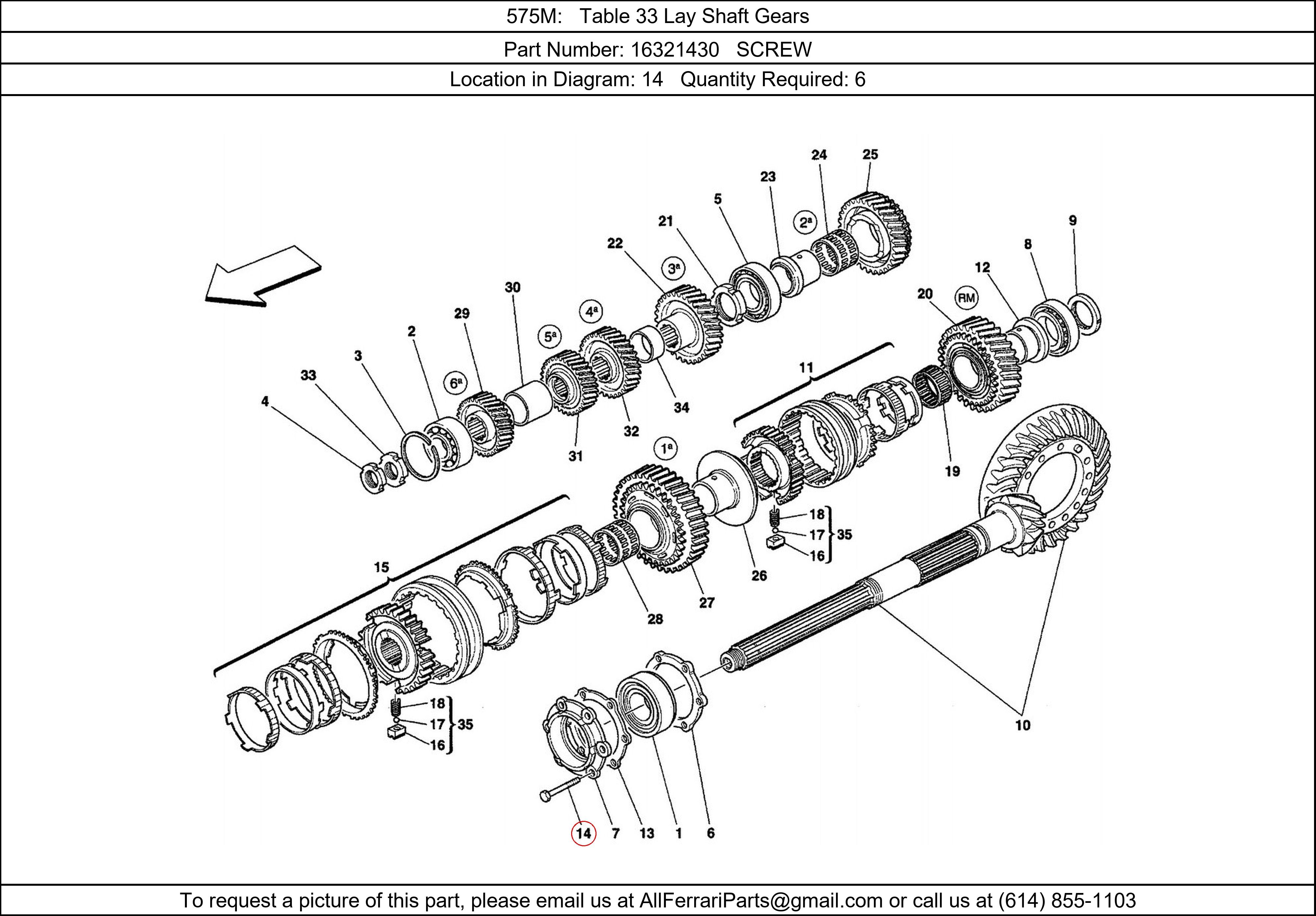 Ferrari Part 16321430