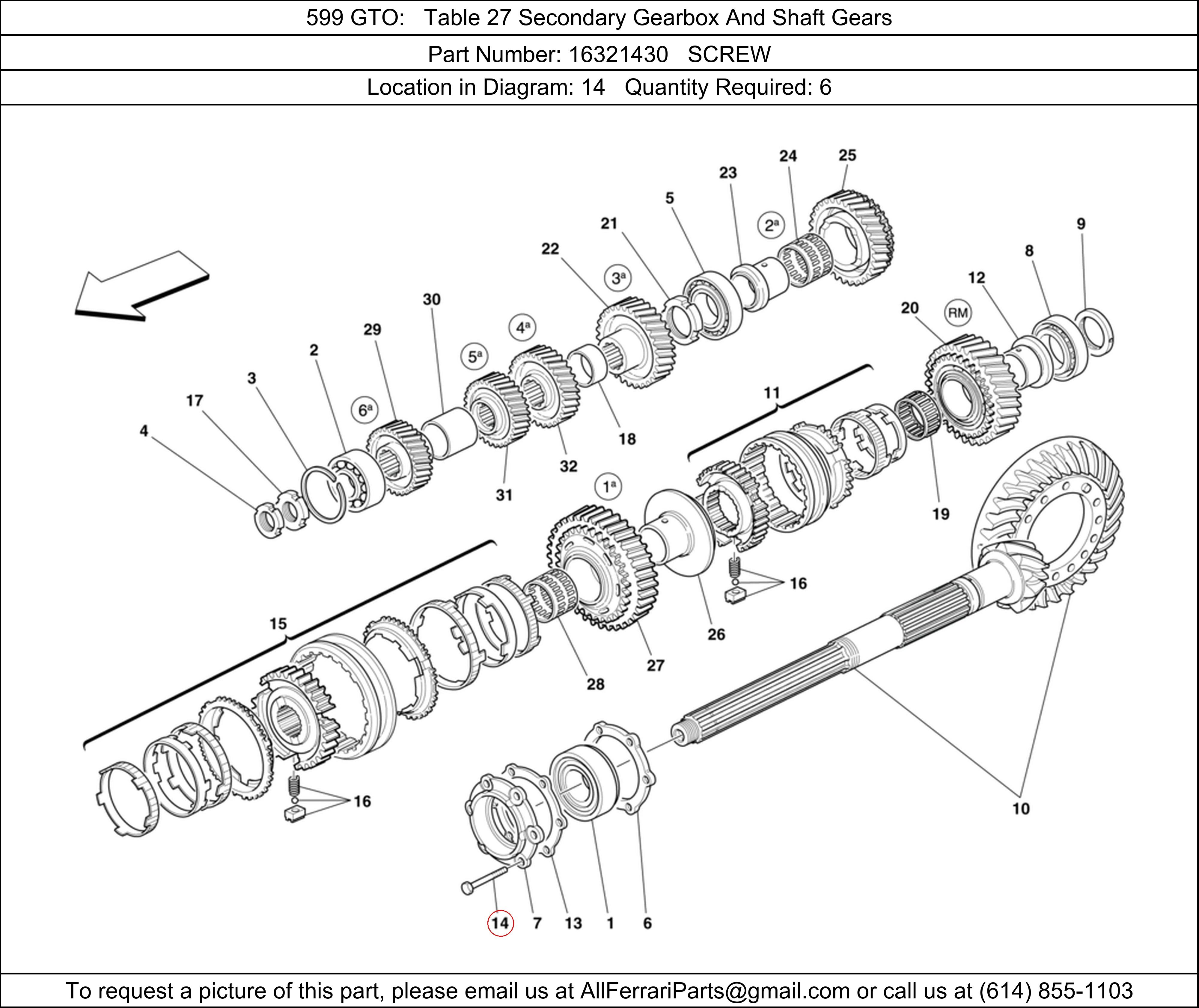 Ferrari Part 16321430