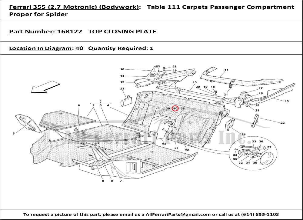 Ferrari Part 168122