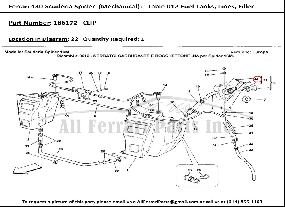 Ferrari Part 186172