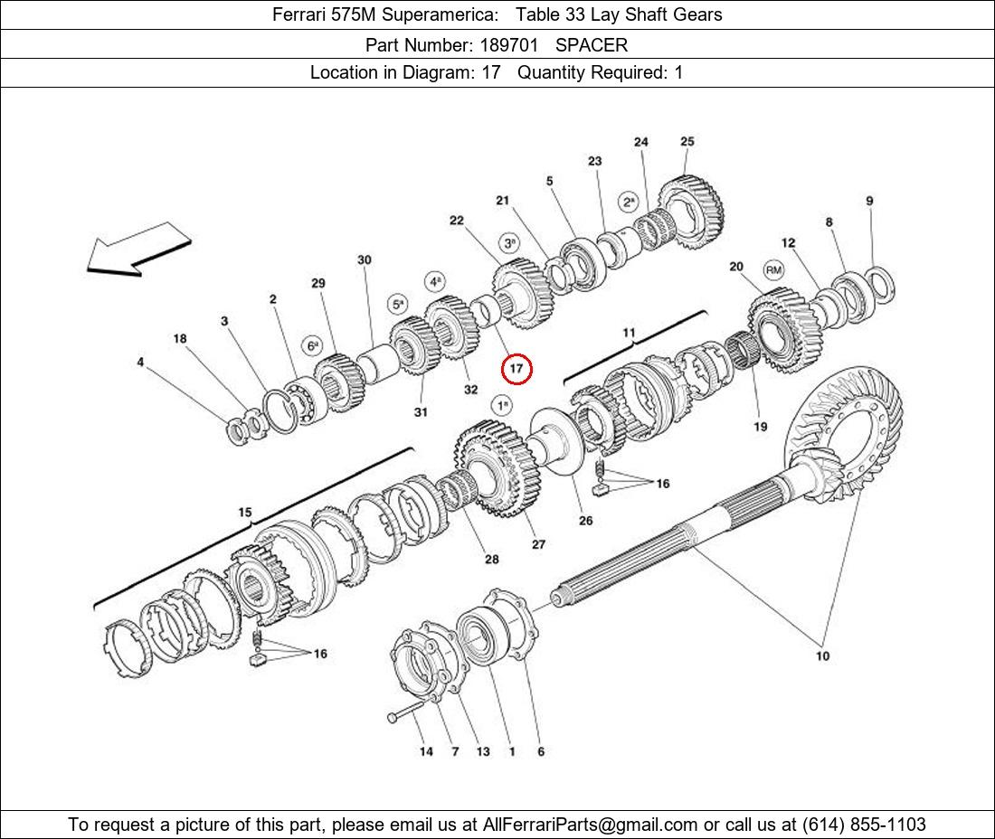 Ferrari Part 189701