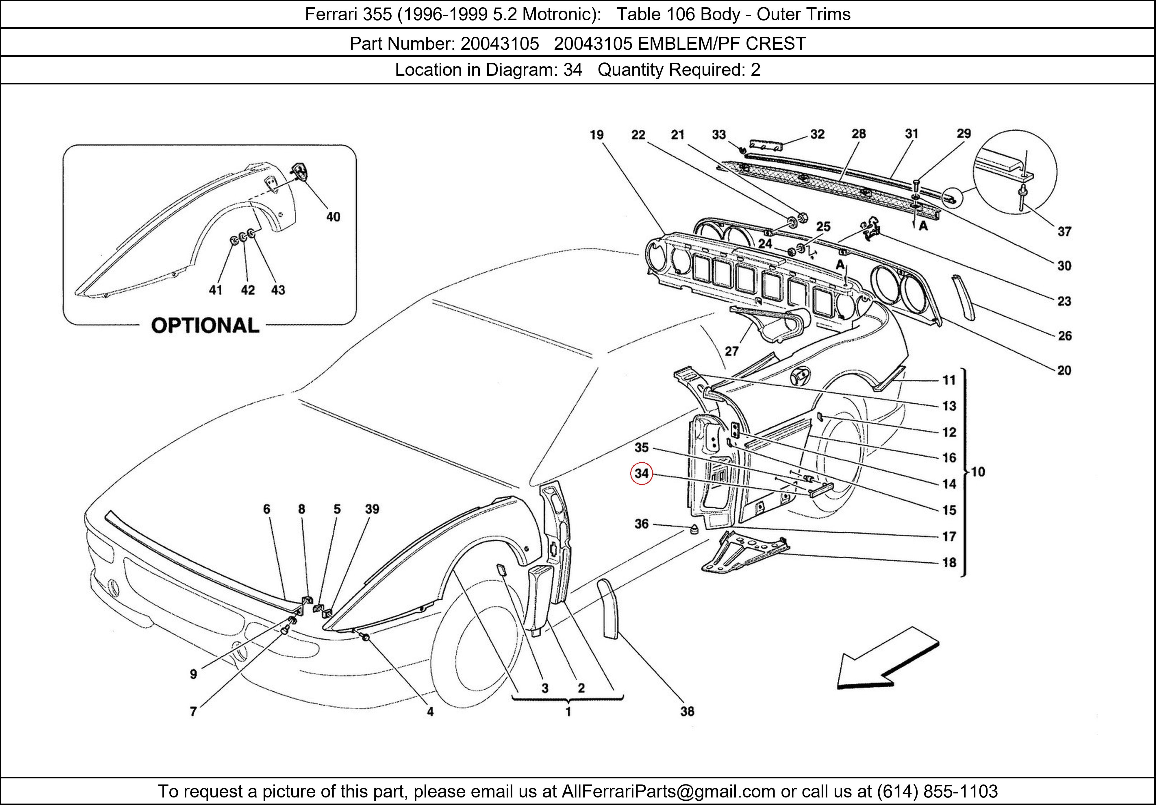 Ferrari Part 20043105