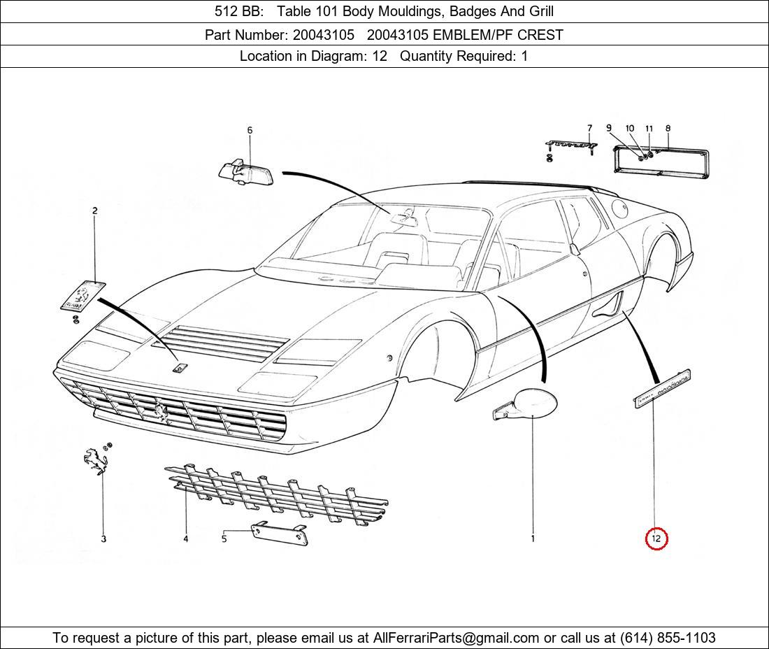 Ferrari Part 20043105