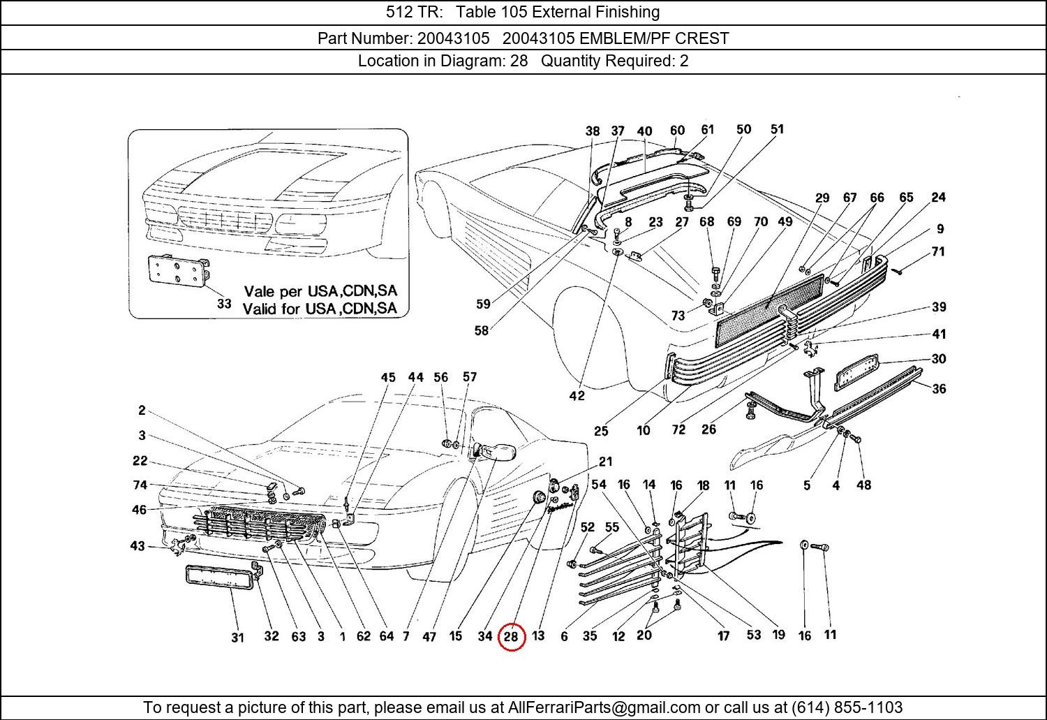 Ferrari Part 20043105