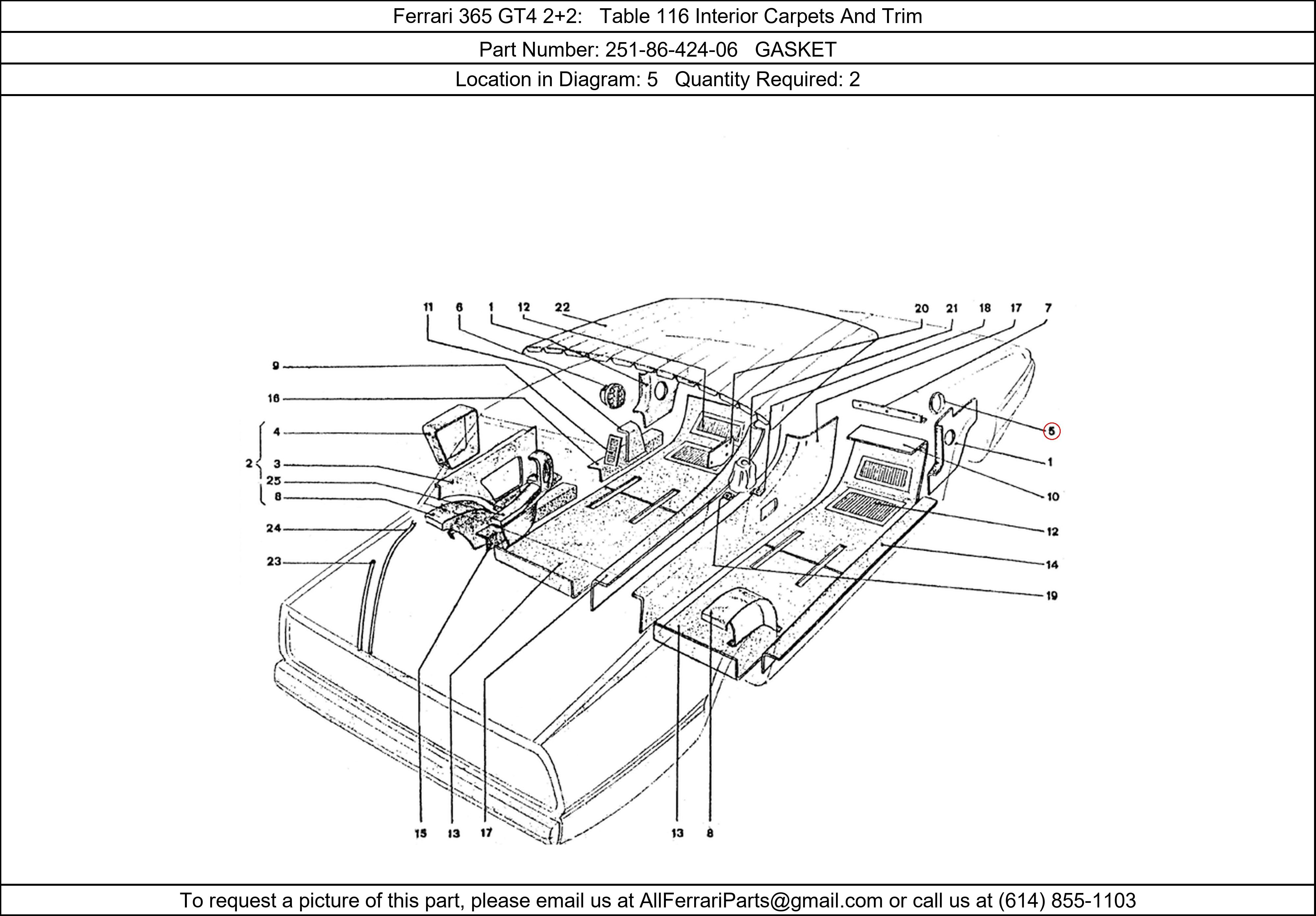 Ferrari Part 251-86-424-06