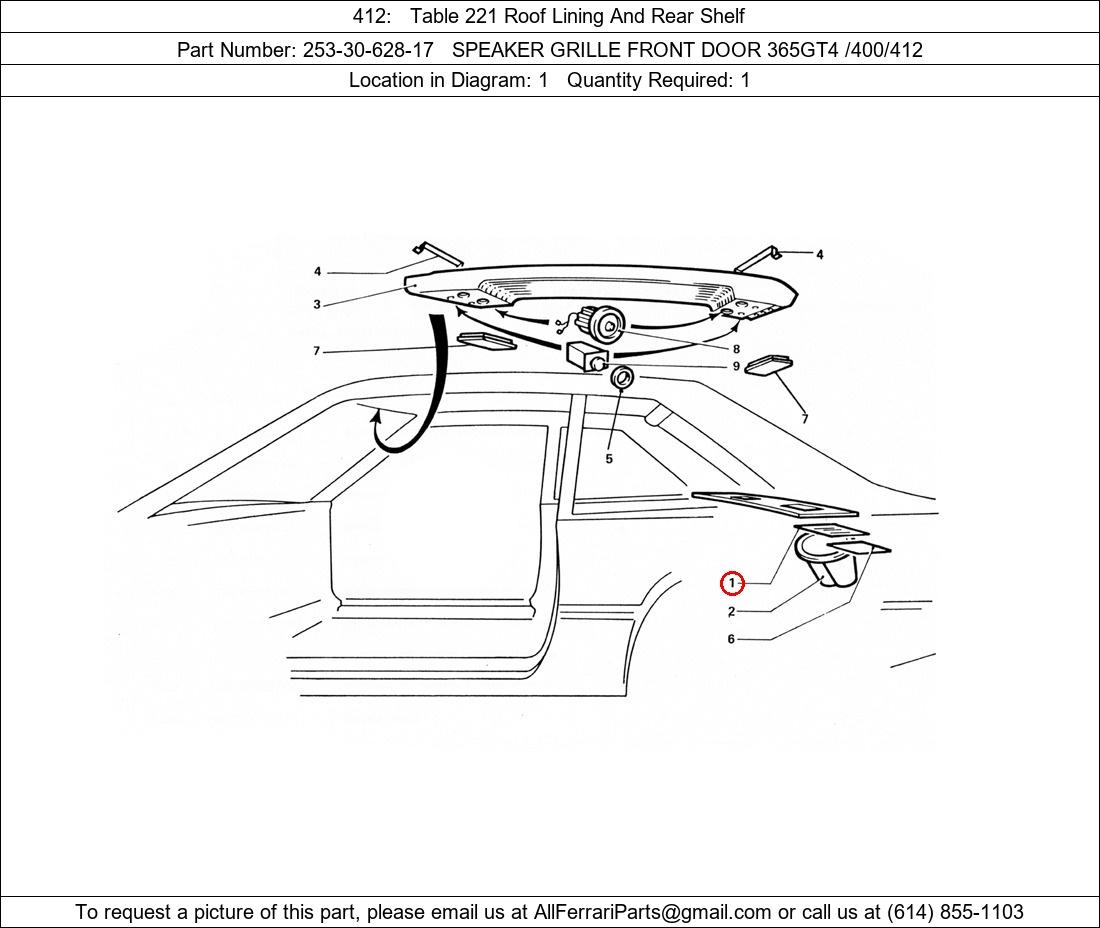 Ferrari Part 253-30-628-17