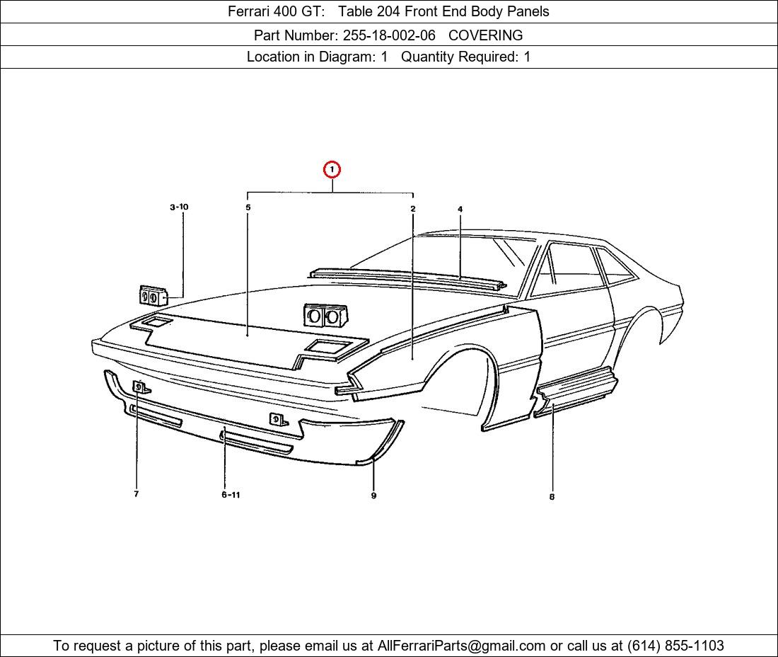 Ferrari Part 255-18-002-06