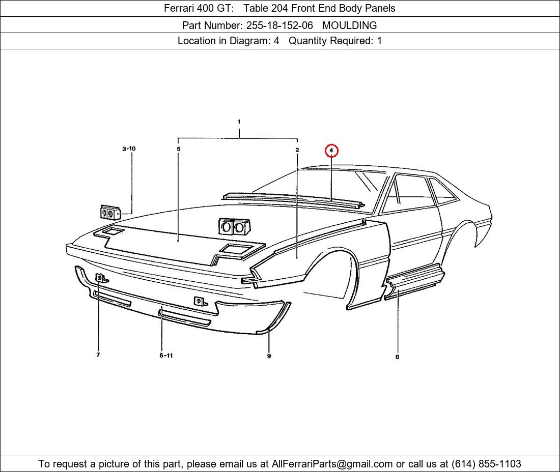 Ferrari Part 255-18-152-06