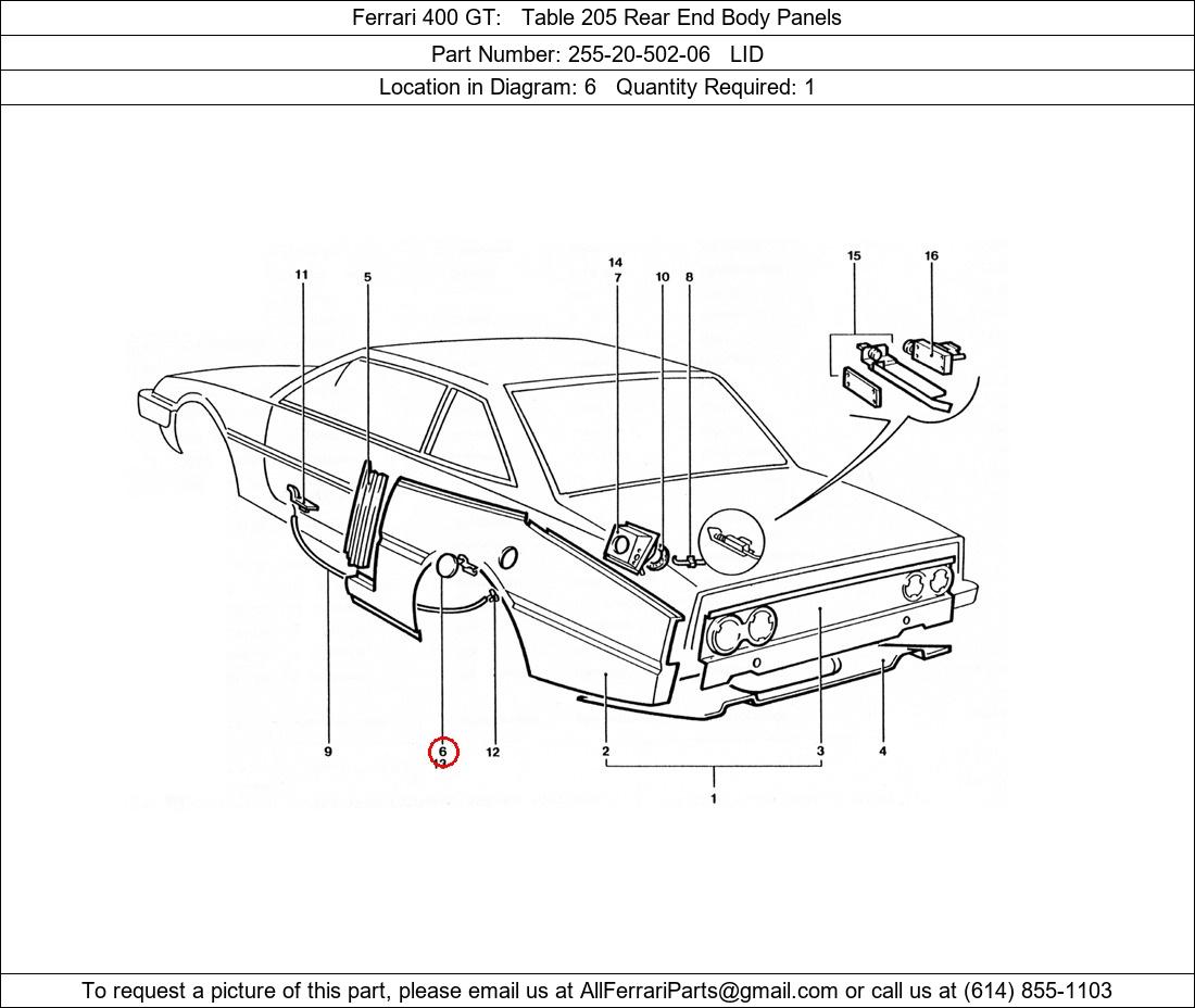 Ferrari Part 255-20-502-06