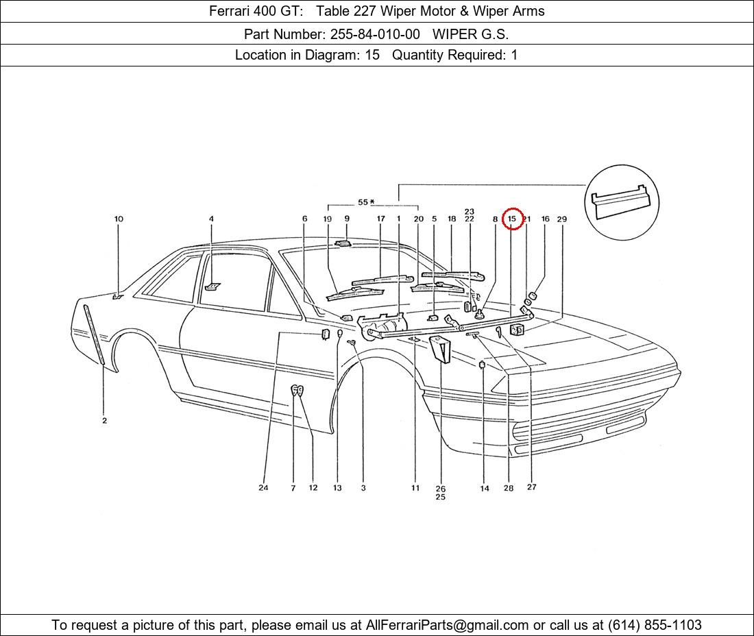 Ferrari Part 255-84-010-00