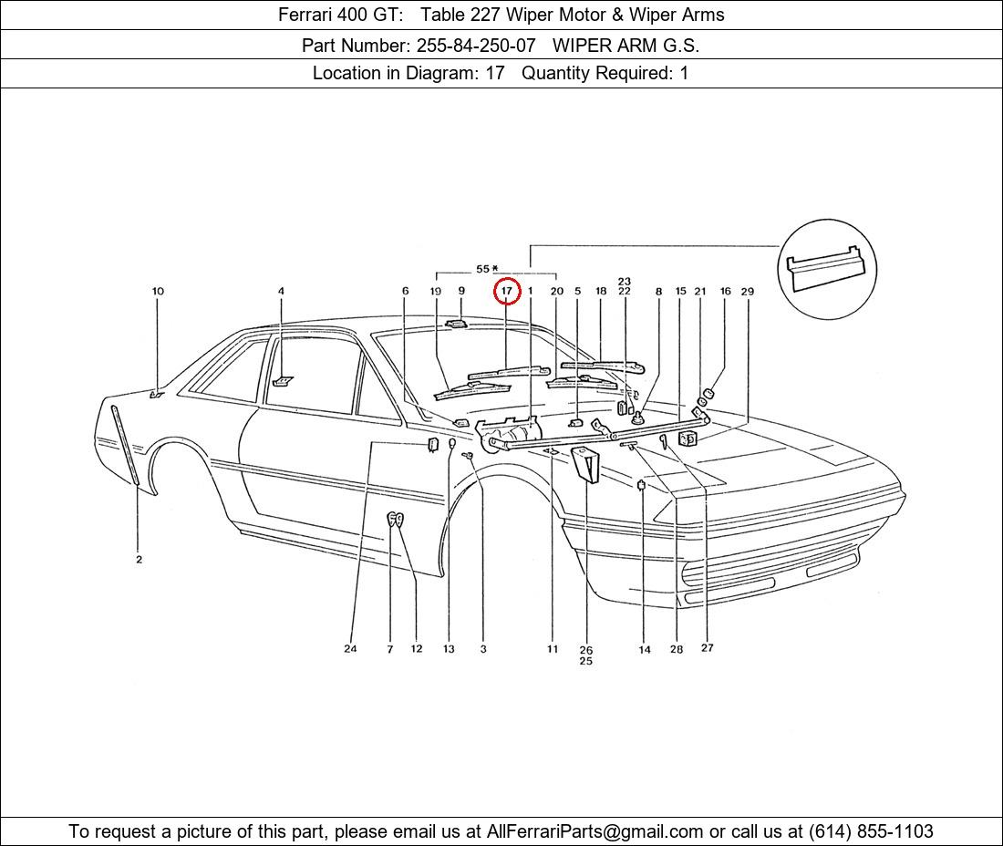 Ferrari Part 255-84-250-07