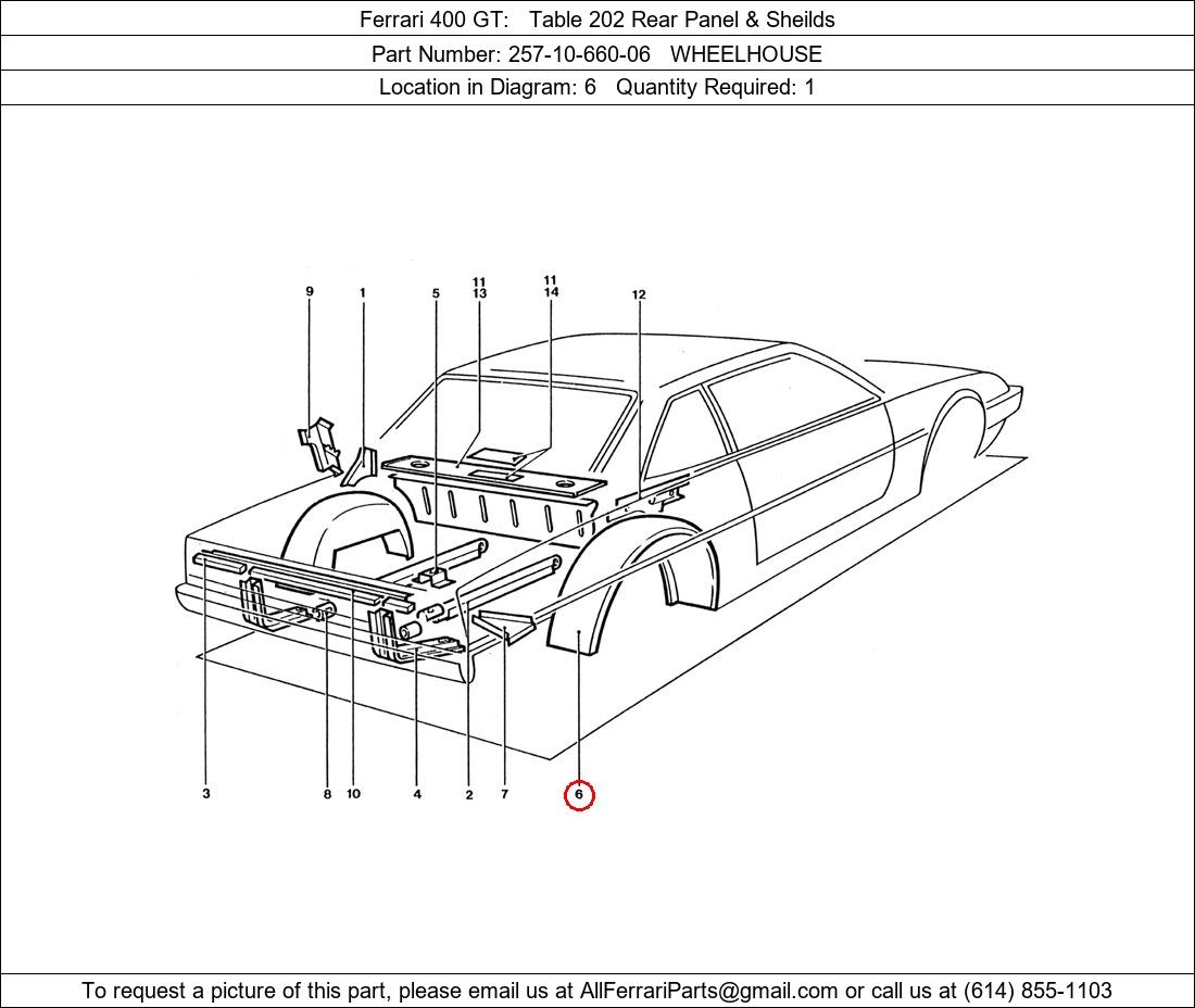 Ferrari Part 257-10-660-06