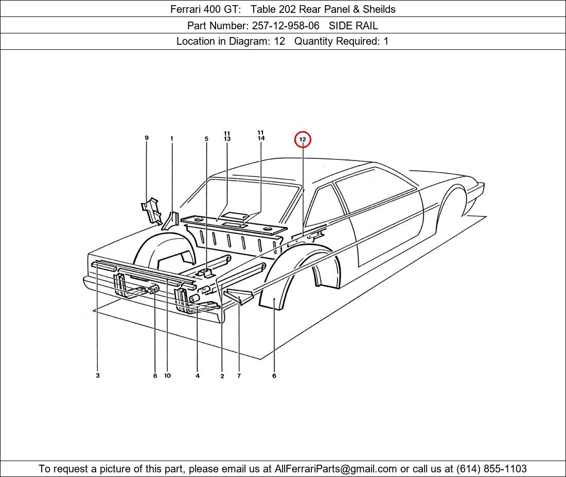 Ferrari Part 257-12-958-06