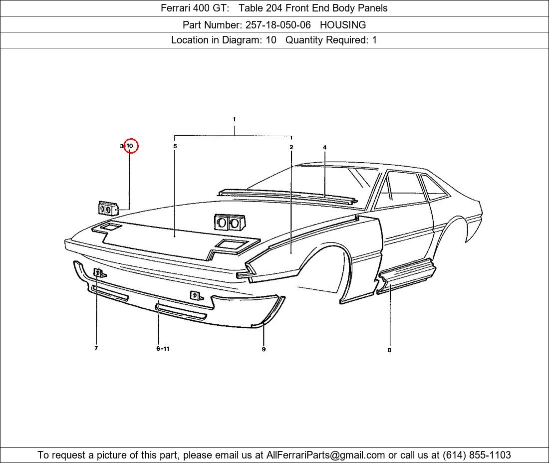 Ferrari Part 257-18-050-06