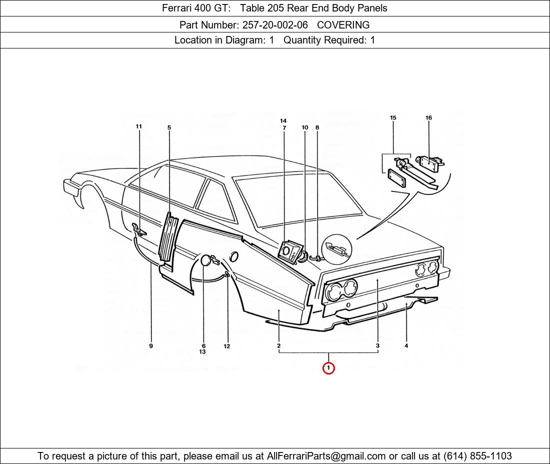 Ferrari Part 257-20-002-06