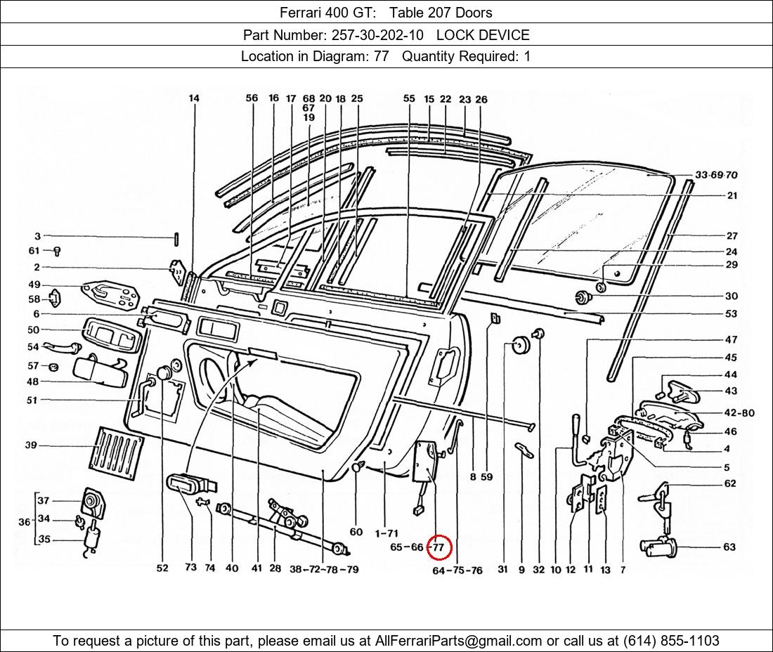 Ferrari Part 257-30-202-10