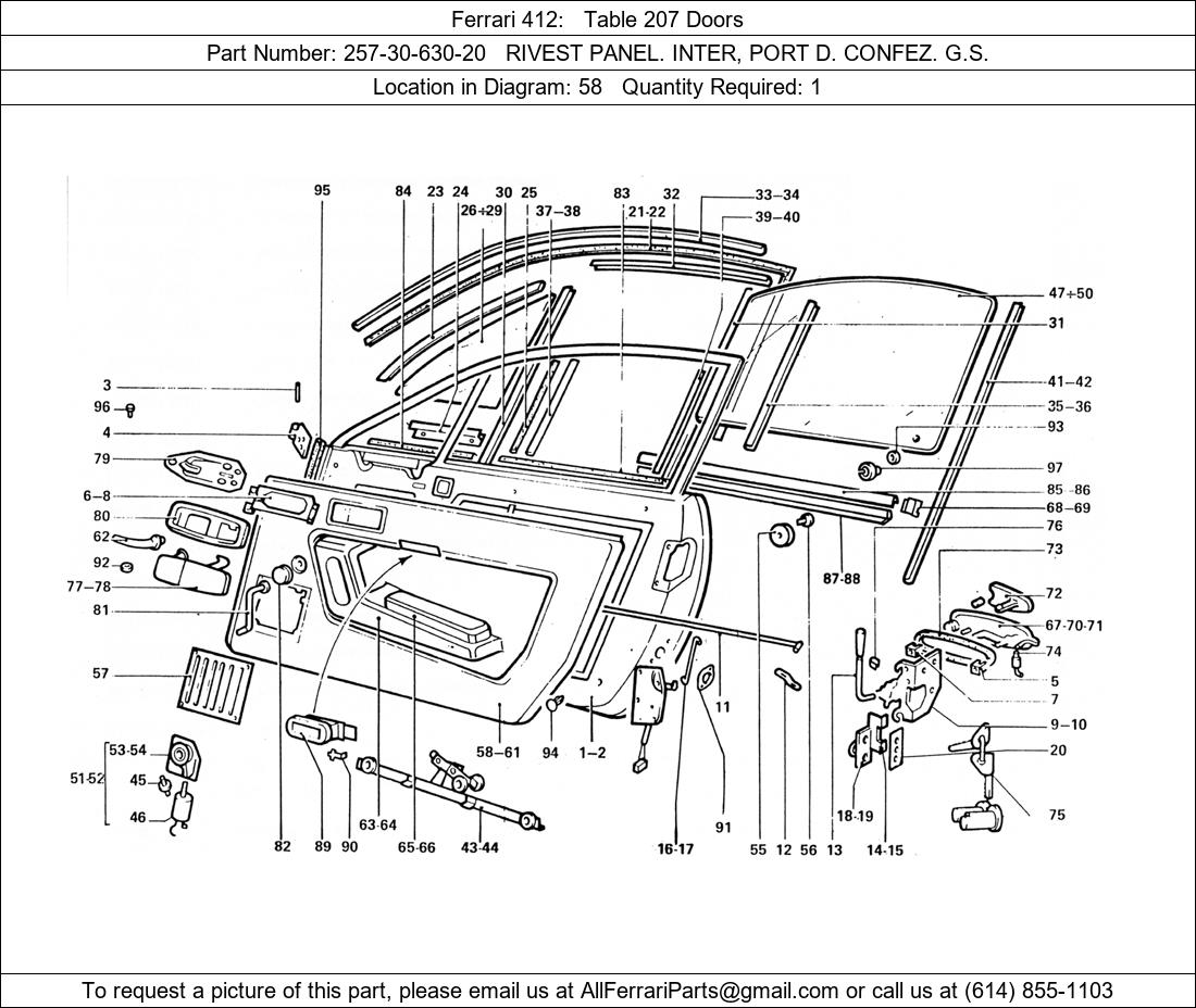 Ferrari Part 257-30-630-20