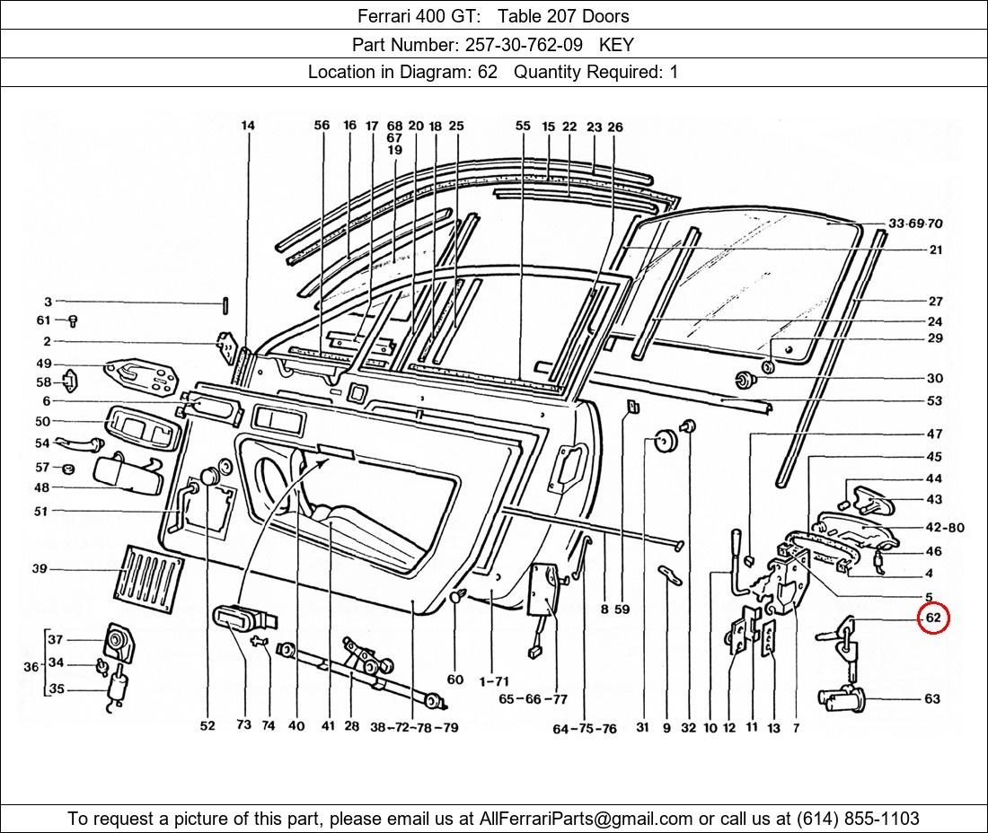 Ferrari Part 257-30-762-09