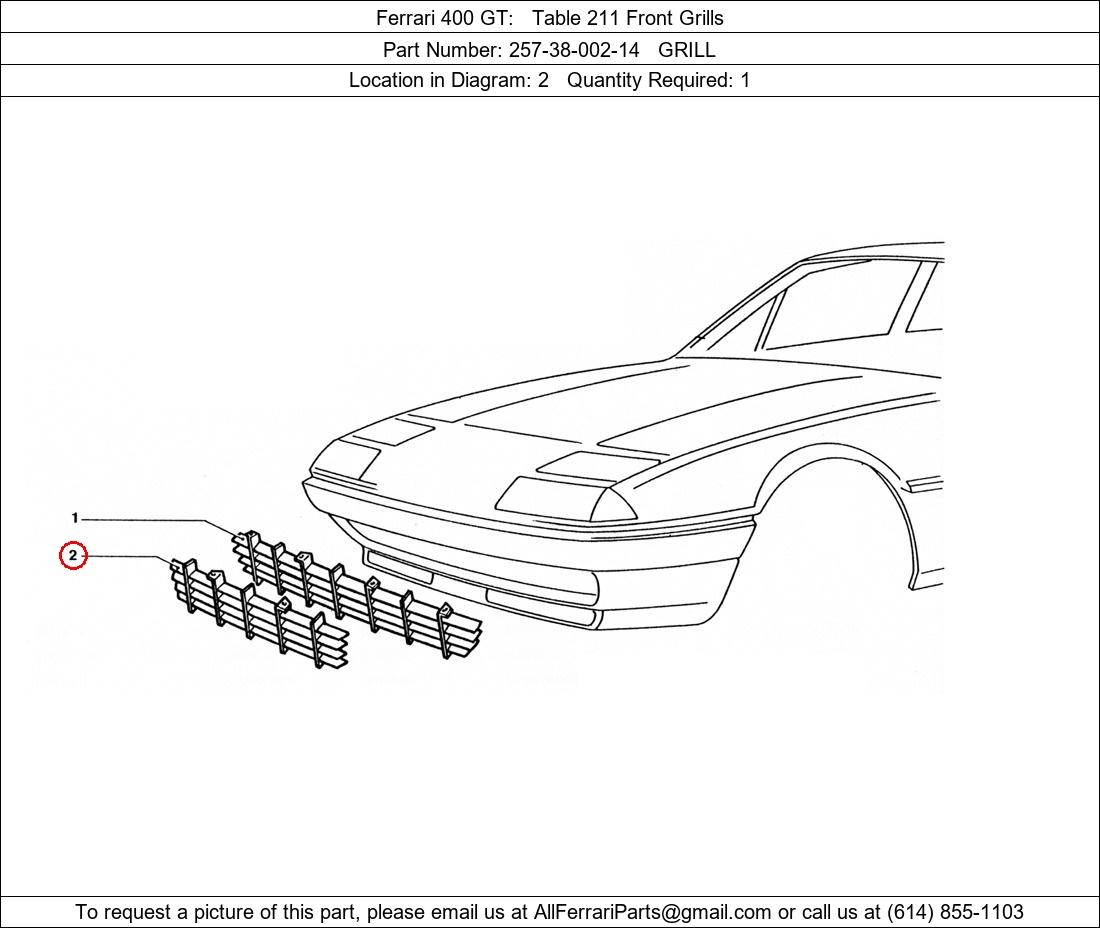 Ferrari Part 257-38-002-14