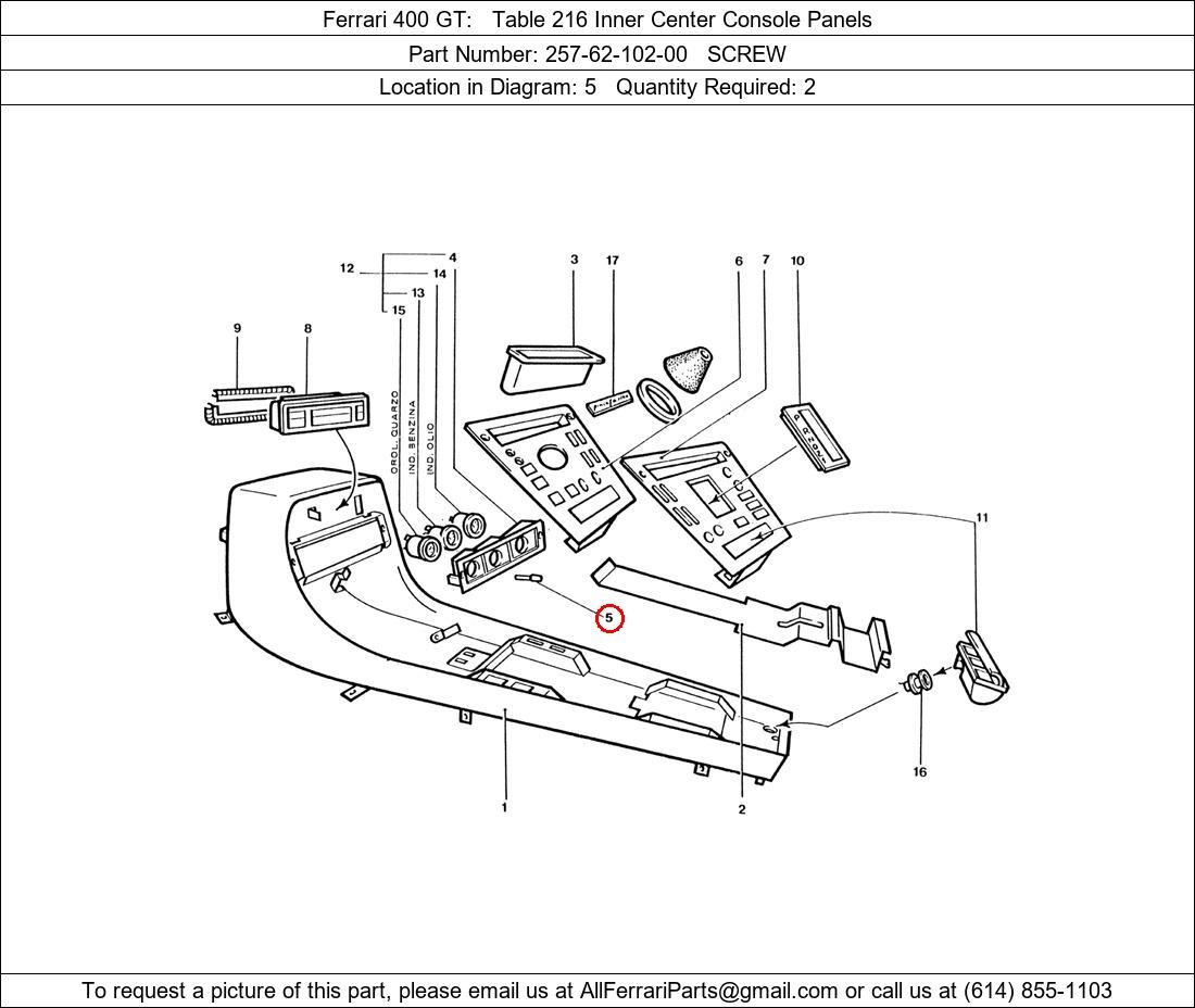 Ferrari Part 257-62-102-00