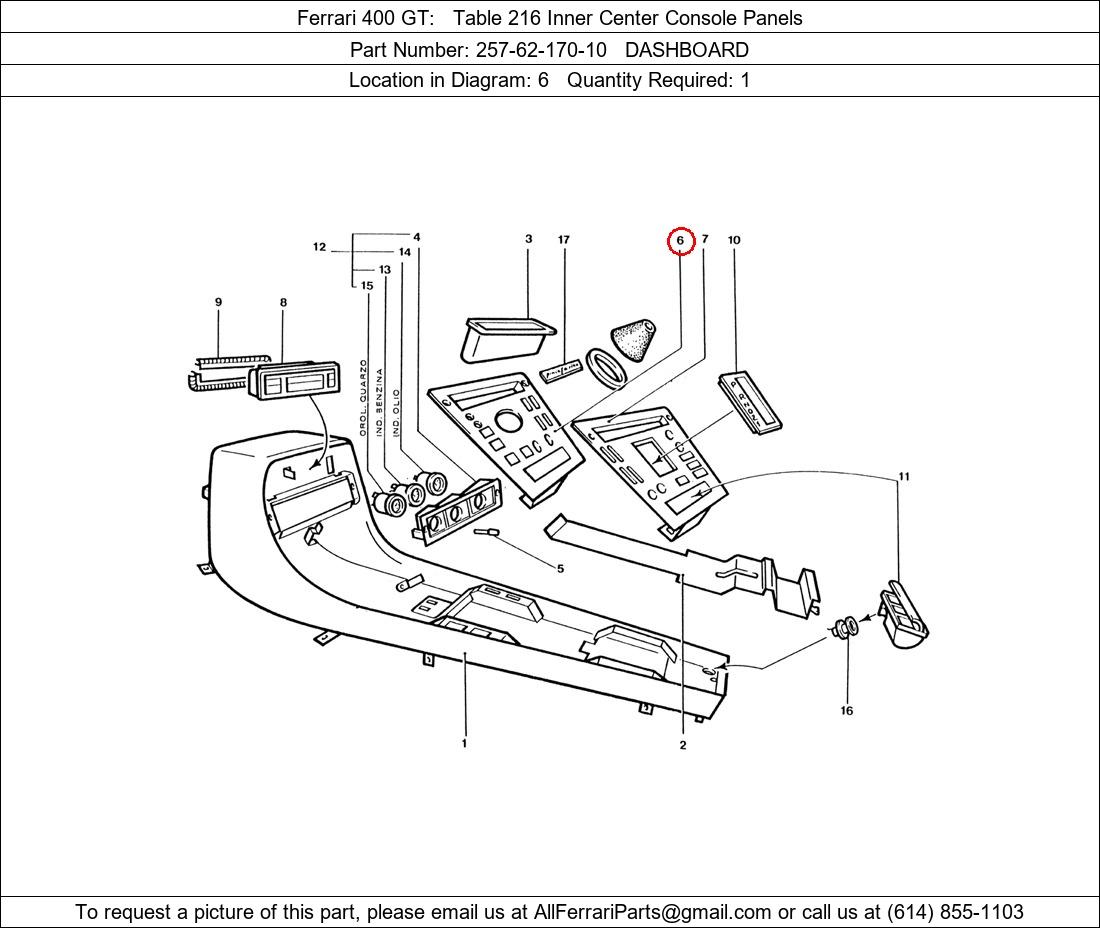 Ferrari Part 257-62-170-10