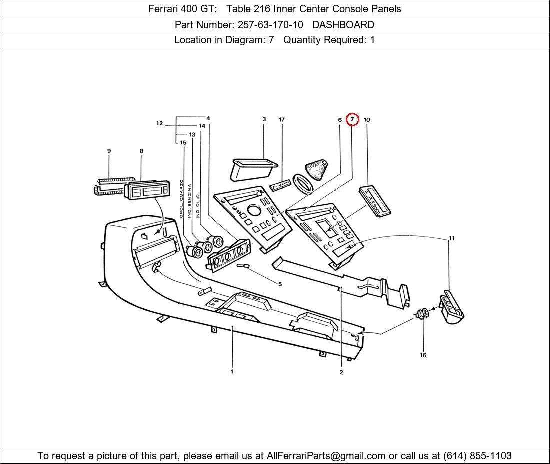 Ferrari Part 257-63-170-10