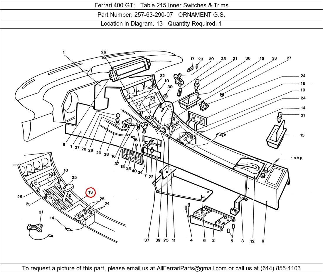 Ferrari Part 257-63-290-07