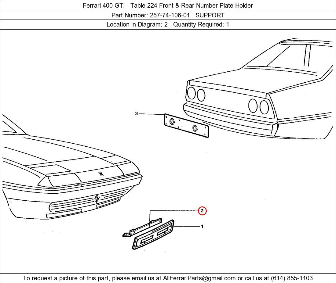 Ferrari Part 257-74-106-01